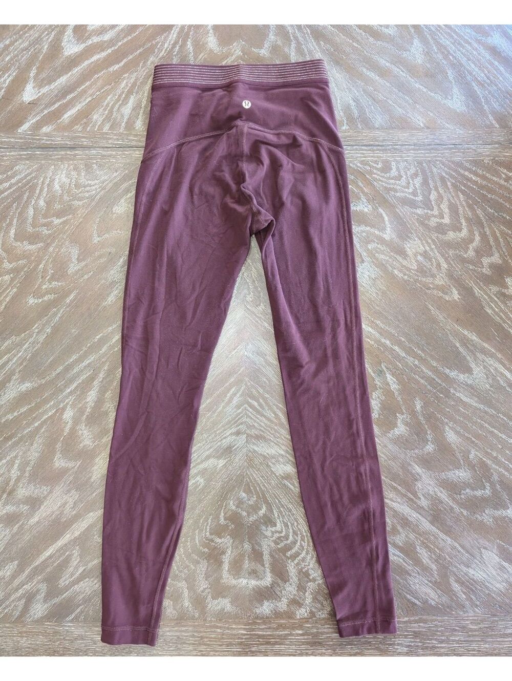 Lululemon Principal Dancer Golden Lining in Midnight Maroon Tight